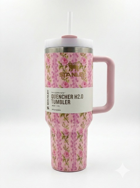 تراول ماگ استنلی مدل FlowState Quencher H2.0 گنجایش ۱.۱۸ لیتر (۴۰ انس) - طرح گلدار